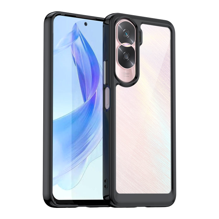 For Honor X50i Colorful Series Acrylic Hybrid TPU Phone Case(Black) - Honor Cases by PMC TechLife | Online Shopping South Africa | PMC TechLife | Buy Now Pay Later Mobicred