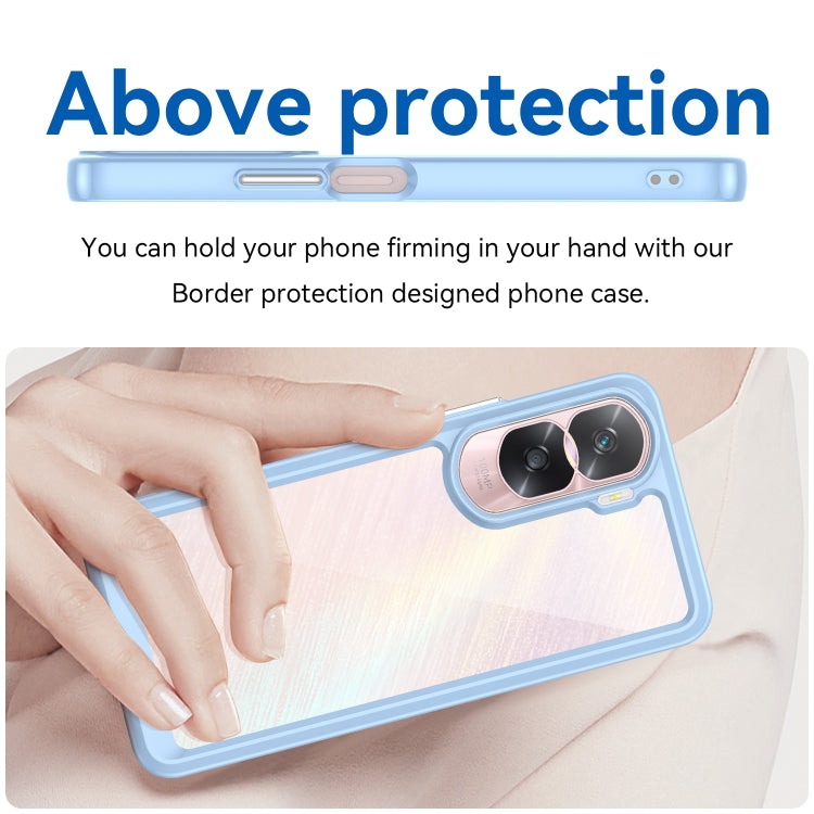 For Honor X50i Colorful Series Acrylic Hybrid TPU Phone Case(Blue) - Honor Cases by PMC TechLife | Online Shopping South Africa | PMC TechLife | Buy Now Pay Later Mobicred