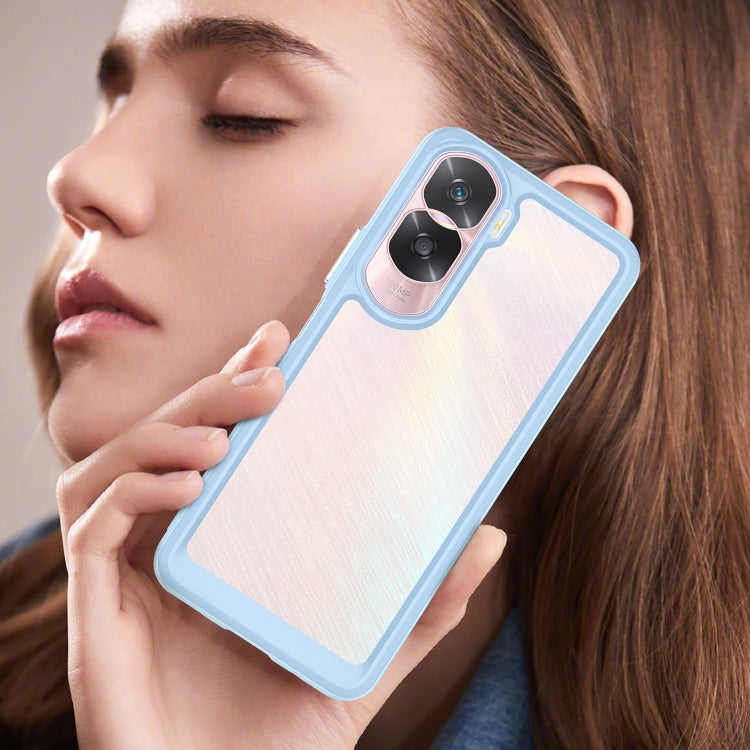 For Honor X50i Colorful Series Acrylic Hybrid TPU Phone Case(Blue) - Honor Cases by PMC TechLife | Online Shopping South Africa | PMC TechLife | Buy Now Pay Later Mobicred