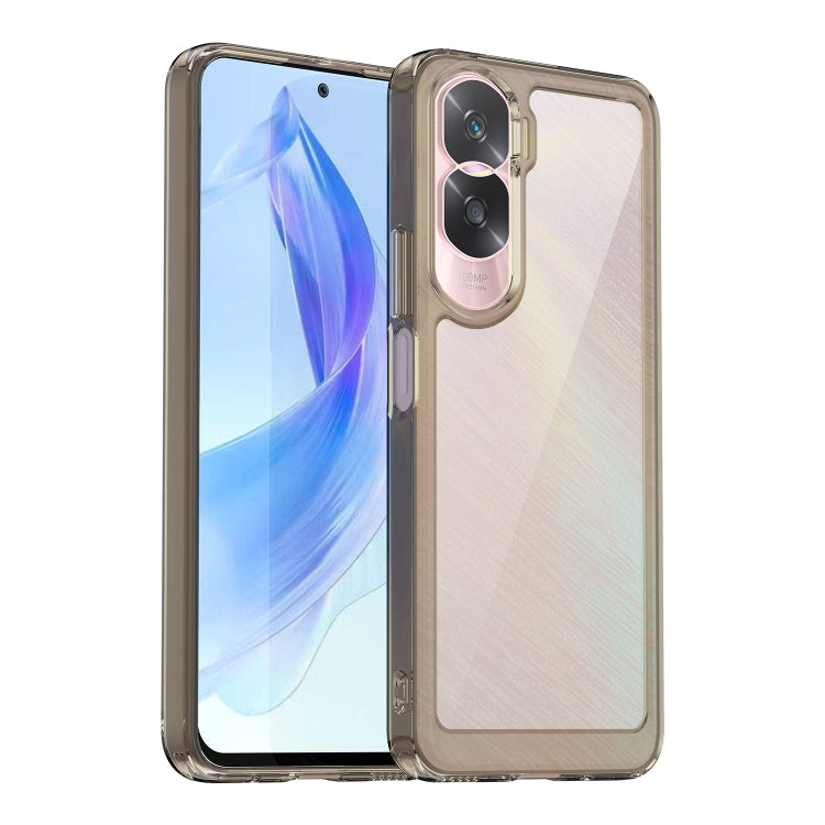 For Honor X50i Colorful Series Acrylic Hybrid TPU Phone Case(Transparent Grey) - Honor Cases by PMC TechLife | Online Shopping South Africa | PMC TechLife | Buy Now Pay Later Mobicred