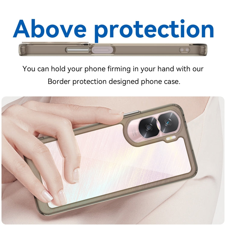 For Honor X50i Colorful Series Acrylic Hybrid TPU Phone Case(Transparent Grey) - Honor Cases by PMC TechLife | Online Shopping South Africa | PMC TechLife | Buy Now Pay Later Mobicred