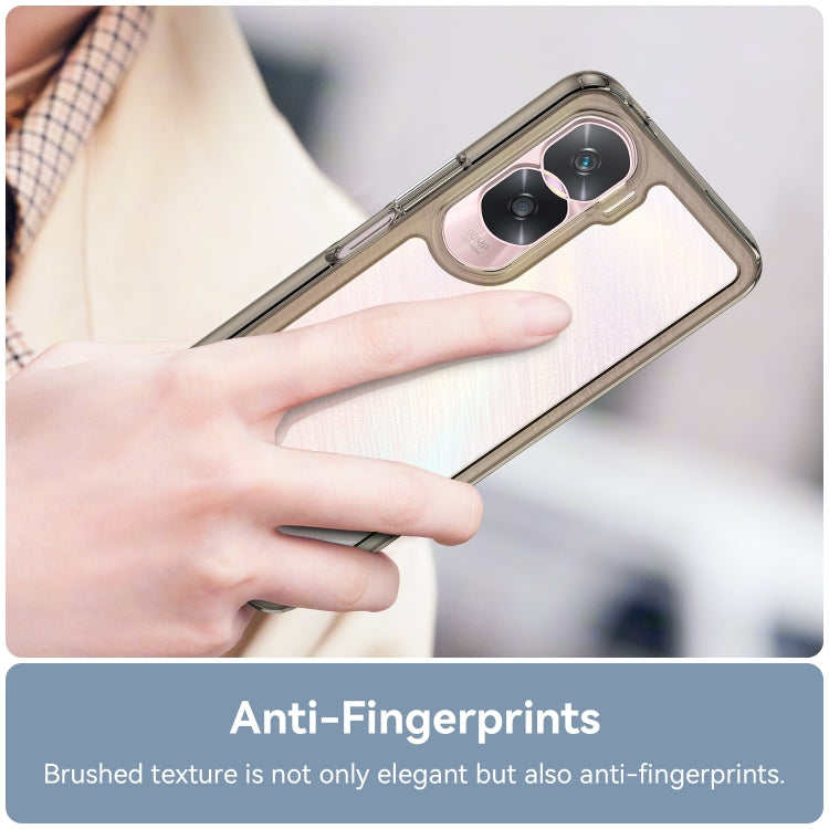 For Honor X50i Colorful Series Acrylic Hybrid TPU Phone Case(Transparent Grey) - Honor Cases by PMC TechLife | Online Shopping South Africa | PMC TechLife | Buy Now Pay Later Mobicred
