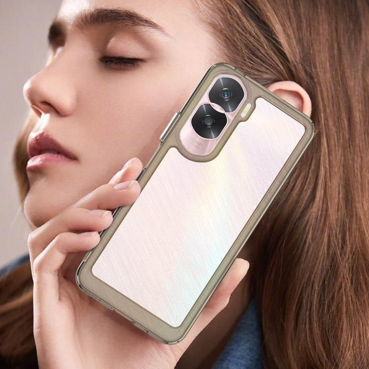 For Honor X50i Colorful Series Acrylic Hybrid TPU Phone Case(Transparent Grey) - Honor Cases by PMC TechLife | Online Shopping South Africa | PMC TechLife | Buy Now Pay Later Mobicred