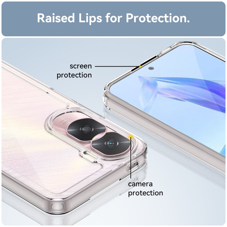 For Honor X50i Colorful Series Acrylic Hybrid TPU Phone Case(Transparent) - Honor Cases by PMC TechLife | Online Shopping South Africa | PMC TechLife | Buy Now Pay Later Mobicred