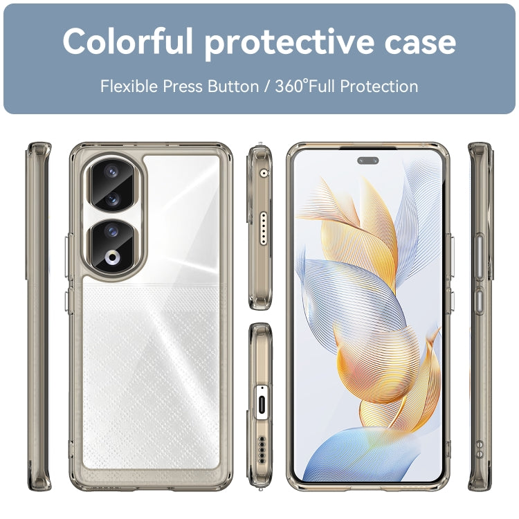 For Honor 80 Pro Colorful Series Acrylic Hybrid TPU Phone Case(Transparent Grey) - Honor Cases by PMC TechLife | Online Shopping South Africa | PMC TechLife | Buy Now Pay Later Mobicred