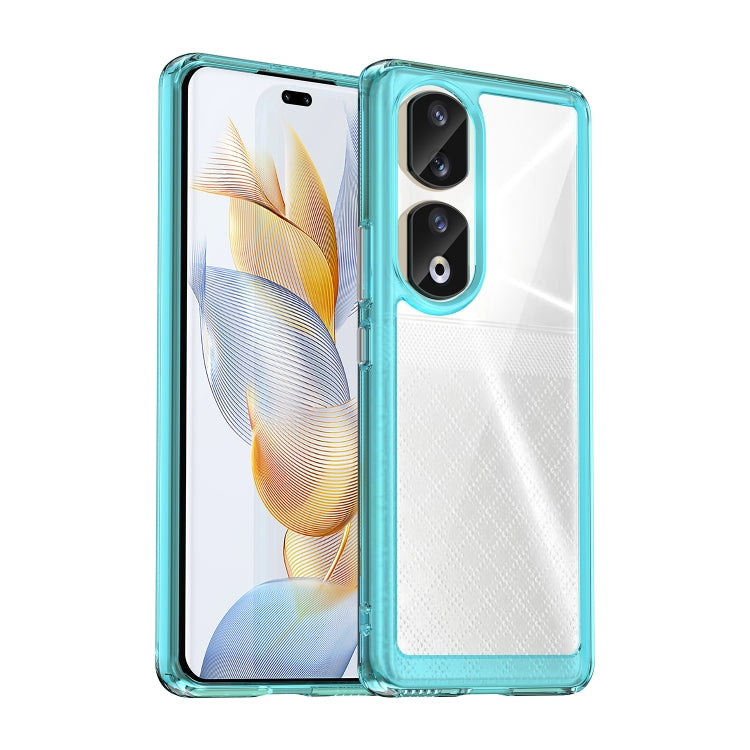 For Honor 80 Pro Colorful Series Acrylic Hybrid TPU Phone Case(Transparent Blue) - Honor Cases by PMC TechLife | Online Shopping South Africa | PMC TechLife | Buy Now Pay Later Mobicred