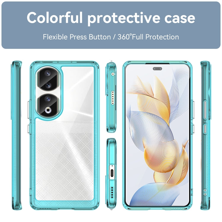 For Honor 80 Pro Colorful Series Acrylic Hybrid TPU Phone Case(Transparent Blue) - Honor Cases by PMC TechLife | Online Shopping South Africa | PMC TechLife | Buy Now Pay Later Mobicred