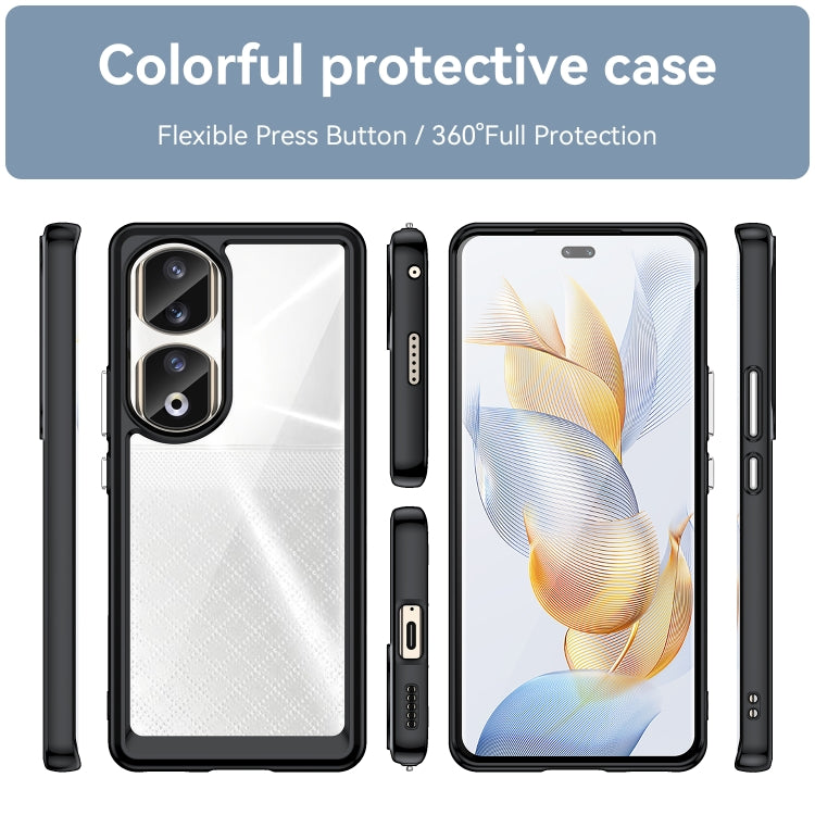 For Honor 90 Pro Colorful Series Acrylic Hybrid TPU Phone Case(Black) - free shipping - PMC TechLife - Order now!