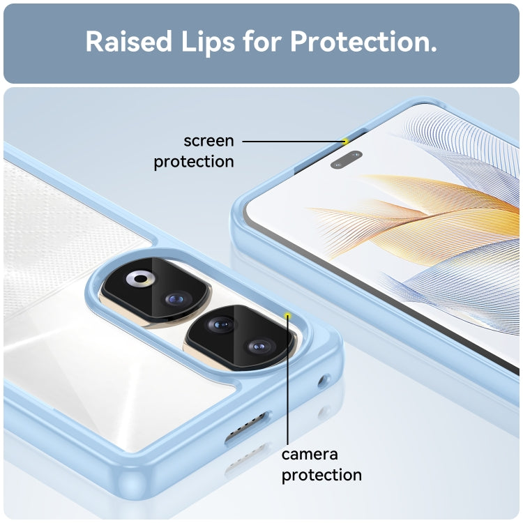 For Honor 90 Pro Colorful Series Acrylic Hybrid TPU Phone Case(Blue) - Honor Cases by PMC TechLife | Online Shopping South Africa | PMC TechLife | Buy Now Pay Later Mobicred