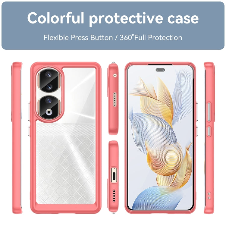For Honor 90 Pro Colorful Series Acrylic Hybrid TPU Phone Case(Red) - Honor Cases by PMC TechLife | Online Shopping South Africa | PMC TechLife | Buy Now Pay Later Mobicred