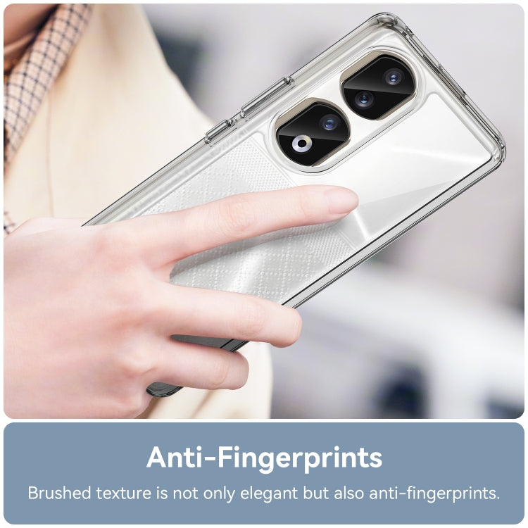 For Honor 90 Pro Colorful Series Acrylic Hybrid TPU Phone Case(Transparent) - Honor Cases by PMC TechLife | Online Shopping South Africa | PMC TechLife | Buy Now Pay Later Mobicred