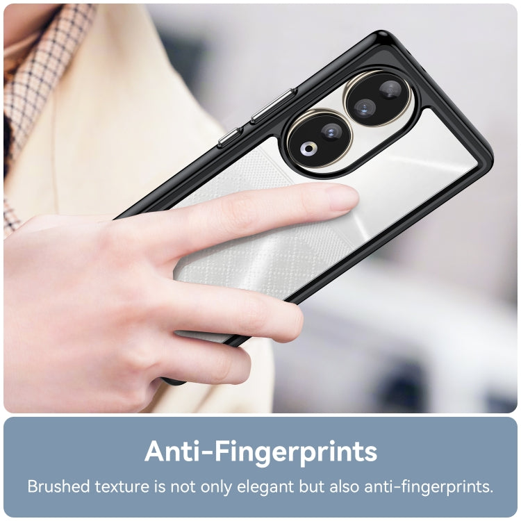 For Honor 80 Colorful Series Acrylic Hybrid TPU Phone Case(Black) - Honor Cases by PMC TechLife | Online Shopping South Africa | PMC TechLife | Buy Now Pay Later Mobicred