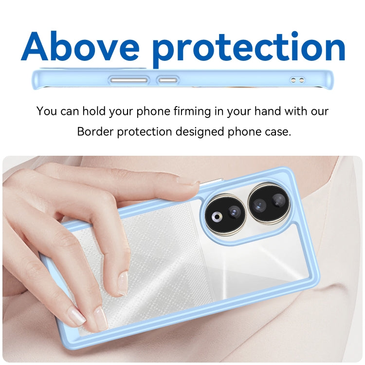 For Honor 80 Colorful Series Acrylic Hybrid TPU Phone Case(Blue) - Honor Cases by PMC TechLife | Online Shopping South Africa | PMC TechLife | Buy Now Pay Later Mobicred