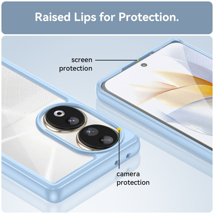 For Honor 80 Colorful Series Acrylic Hybrid TPU Phone Case(Blue) - Honor Cases by PMC TechLife | Online Shopping South Africa | PMC TechLife | Buy Now Pay Later Mobicred