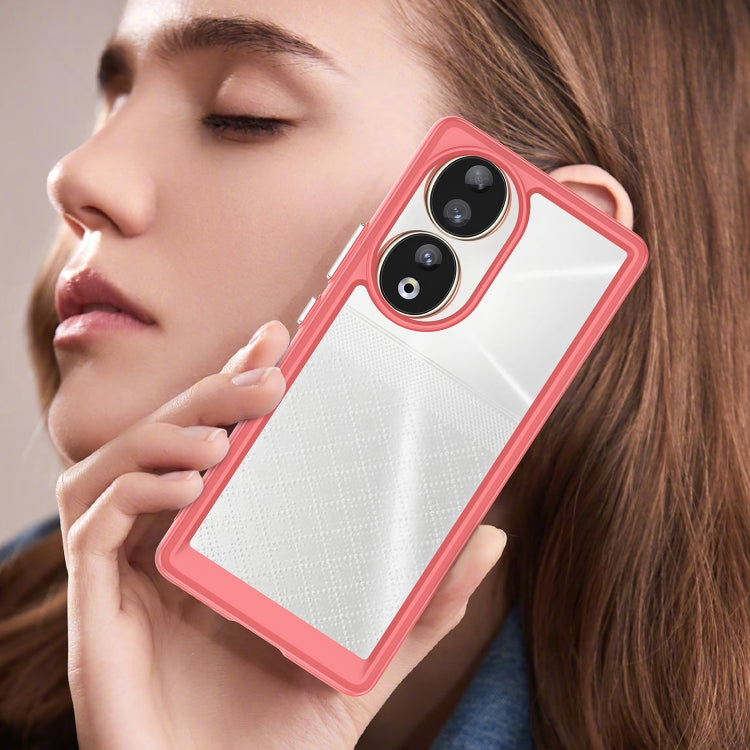 For Honor 80 Colorful Series Acrylic Hybrid TPU Phone Case(Red) - Honor Cases by PMC TechLife | Online Shopping South Africa | PMC TechLife | Buy Now Pay Later Mobicred