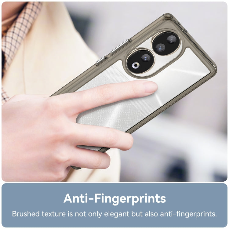For Honor 80 Colorful Series Acrylic Hybrid TPU Phone Case(Transparent Grey) - Honor Cases by PMC TechLife | Online Shopping South Africa | PMC TechLife | Buy Now Pay Later Mobicred