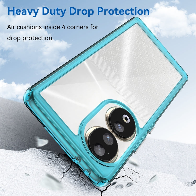For Honor 80 Colorful Series Acrylic Hybrid TPU Phone Case(Transparent Blue) - Honor Cases by PMC TechLife | Online Shopping South Africa | PMC TechLife | Buy Now Pay Later Mobicred