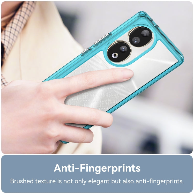 For Honor 80 Colorful Series Acrylic Hybrid TPU Phone Case(Transparent Blue) - Honor Cases by PMC TechLife | Online Shopping South Africa | PMC TechLife | Buy Now Pay Later Mobicred