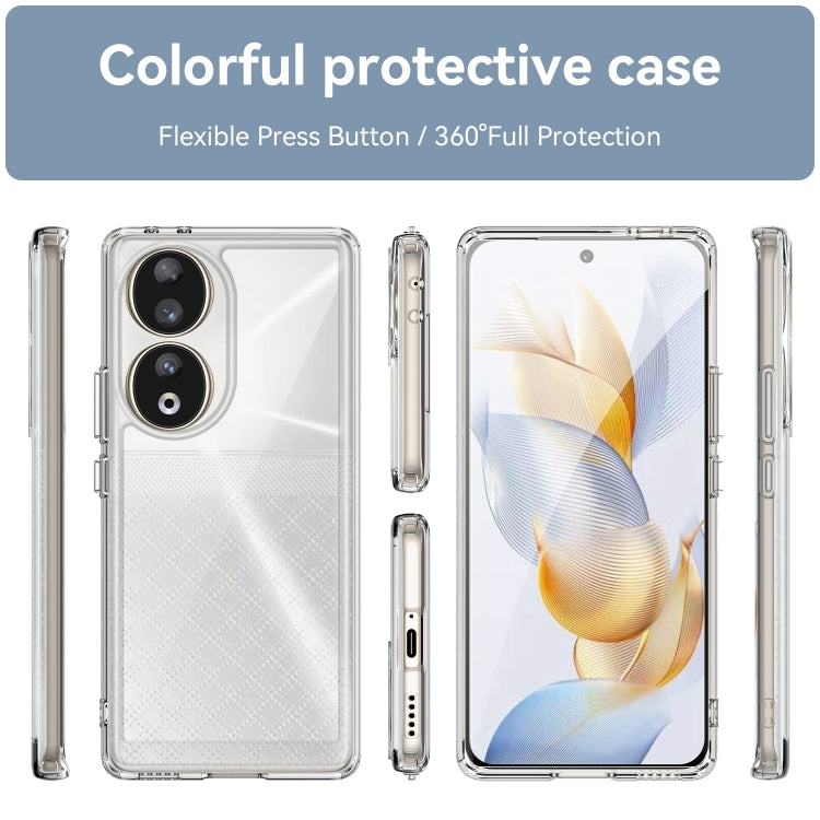 For Honor 80 Colorful Series Acrylic Hybrid TPU Phone Case(Transparent) - Honor Cases by PMC TechLife | Online Shopping South Africa | PMC TechLife | Buy Now Pay Later Mobicred