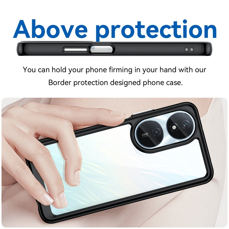 For Honor Play 50 Plus Colorful Series Acrylic Hybrid TPU Phone Case(Black) - Honor Cases by PMC TechLife | Online Shopping South Africa | PMC TechLife | Buy Now Pay Later Mobicred