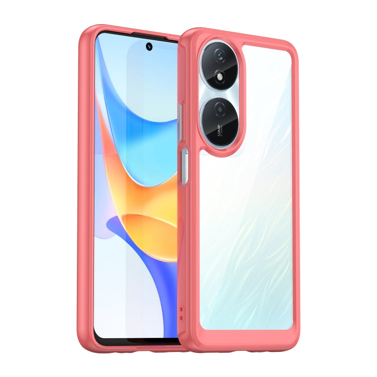 For Honor Play 50 Plus Colorful Series Acrylic Hybrid TPU Phone Case(Red) - Honor Cases by PMC TechLife | Online Shopping South Africa | PMC TechLife | Buy Now Pay Later Mobicred