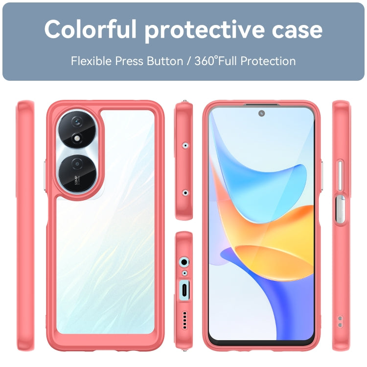 For Honor Play 50 Plus Colorful Series Acrylic Hybrid TPU Phone Case(Red) - Honor Cases by PMC TechLife | Online Shopping South Africa | PMC TechLife | Buy Now Pay Later Mobicred