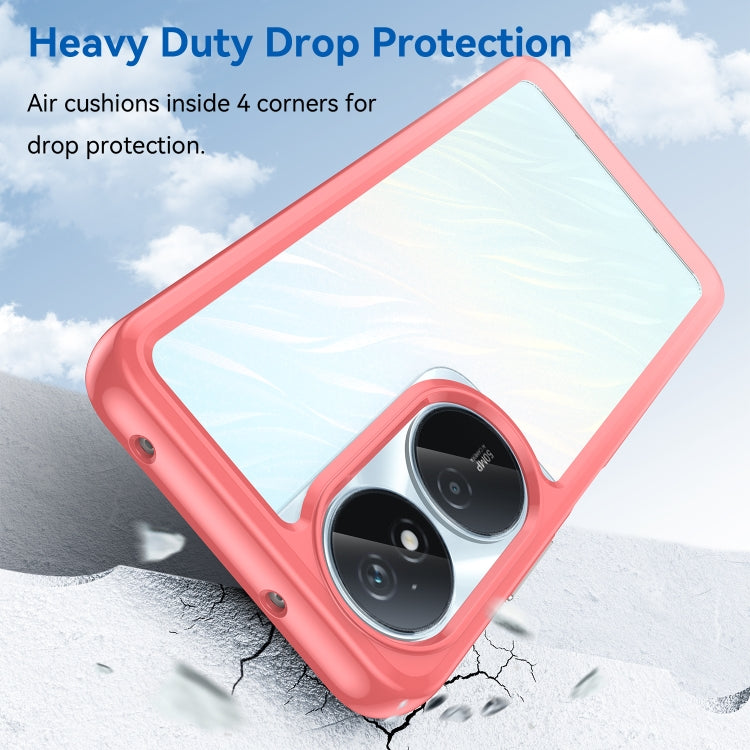 For Honor Play 50 Plus Colorful Series Acrylic Hybrid TPU Phone Case(Red) - Honor Cases by PMC TechLife | Online Shopping South Africa | PMC TechLife | Buy Now Pay Later Mobicred