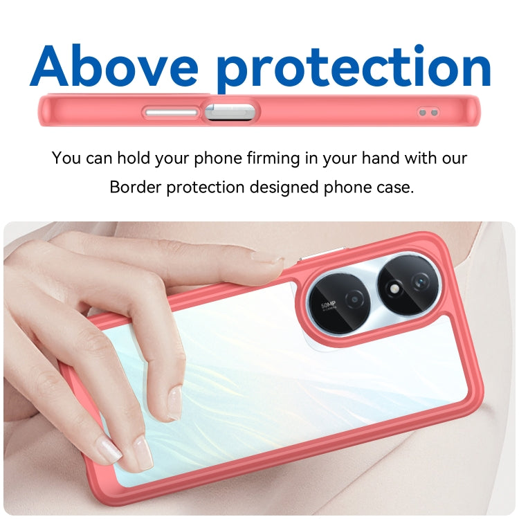 For Honor Play 50 Plus Colorful Series Acrylic Hybrid TPU Phone Case(Red) - Honor Cases by PMC TechLife | Online Shopping South Africa | PMC TechLife | Buy Now Pay Later Mobicred