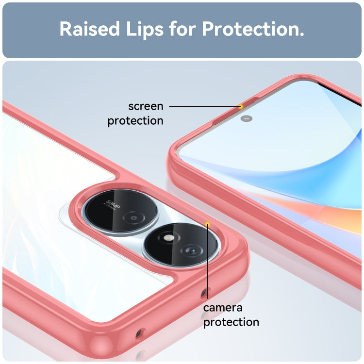 For Honor Play 50 Plus Colorful Series Acrylic Hybrid TPU Phone Case(Red) - Honor Cases by PMC TechLife | Online Shopping South Africa | PMC TechLife | Buy Now Pay Later Mobicred