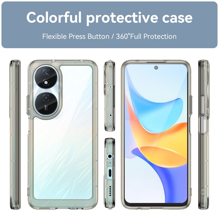 For Honor Play 50 Plus Colorful Series Acrylic Hybrid TPU Phone Case(Transparent Grey) - Honor Cases by PMC TechLife | Online Shopping South Africa | PMC TechLife | Buy Now Pay Later Mobicred
