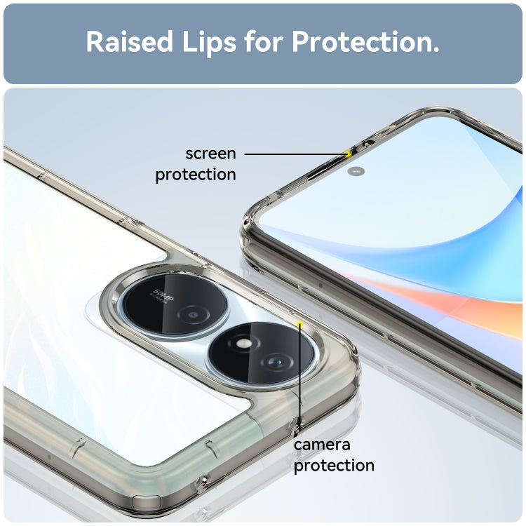 For Honor Play 50 Plus Colorful Series Acrylic Hybrid TPU Phone Case(Transparent Grey) - Honor Cases by PMC TechLife | Online Shopping South Africa | PMC TechLife | Buy Now Pay Later Mobicred