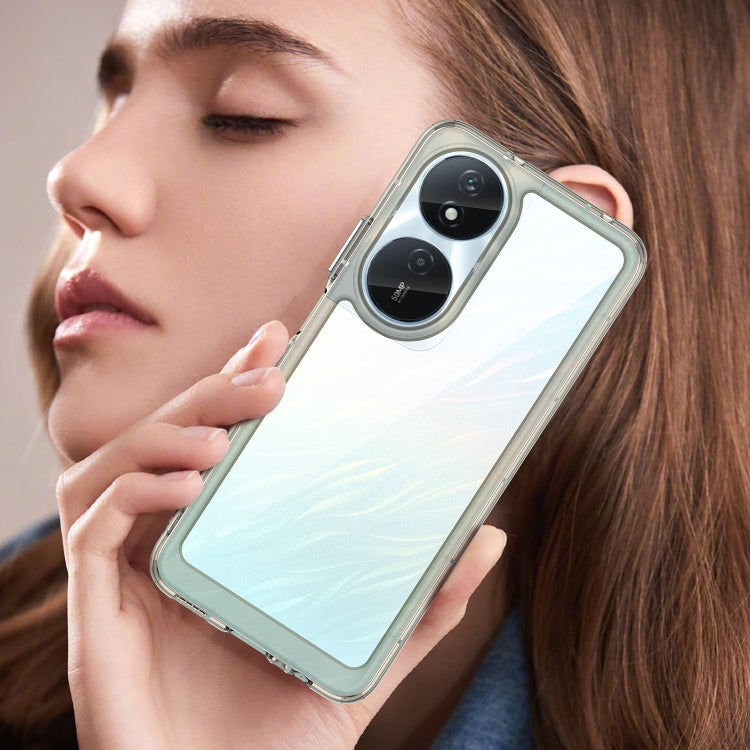 For Honor Play 50 Plus Colorful Series Acrylic Hybrid TPU Phone Case(Transparent Grey) - Honor Cases by PMC TechLife | Online Shopping South Africa | PMC TechLife | Buy Now Pay Later Mobicred
