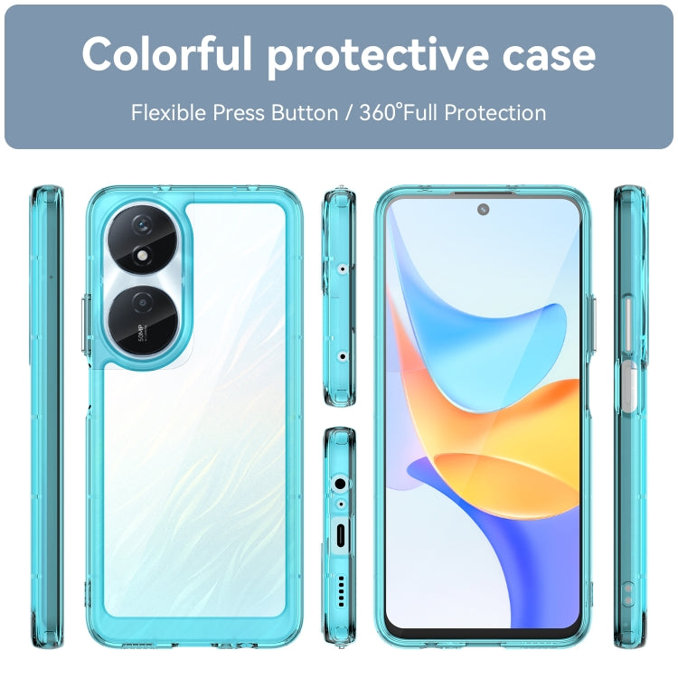 For Honor Play 50 Plus Colorful Series Acrylic Hybrid TPU Phone Case(Transparent Blue) - Honor Cases by PMC TechLife | Online Shopping South Africa | PMC TechLife | Buy Now Pay Later Mobicred