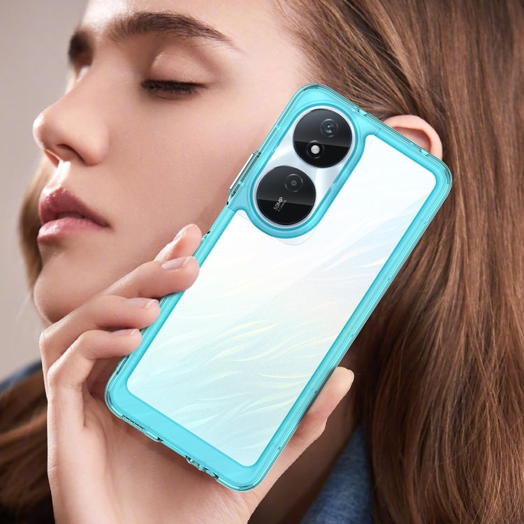 For Honor Play 50 Plus Colorful Series Acrylic Hybrid TPU Phone Case(Transparent Blue) - Honor Cases by PMC TechLife | Online Shopping South Africa | PMC TechLife | Buy Now Pay Later Mobicred