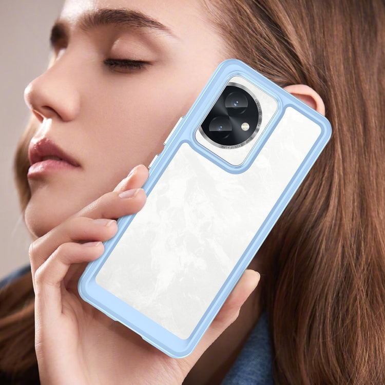 For Honor 100 Colorful Series Acrylic Hybrid TPU Phone Case(Blue) - Honor Cases by PMC TechLife | Online Shopping South Africa | PMC TechLife | Buy Now Pay Later Mobicred