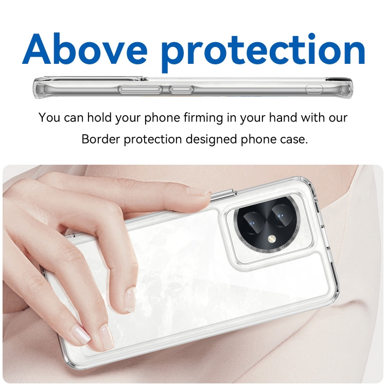 For Honor 100 Colorful Series Acrylic Hybrid TPU Phone Case(Transparent) - Honor Cases by PMC TechLife | Online Shopping South Africa | PMC TechLife | Buy Now Pay Later Mobicred