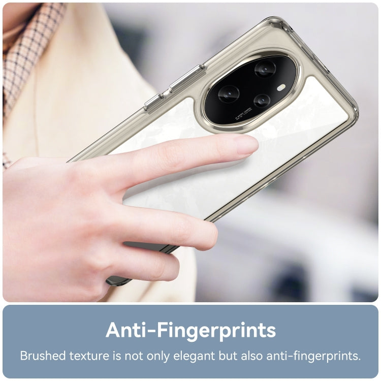 For Honor 100 Pro Colorful Series Acrylic Hybrid TPU Phone Case(Transparent Grey) - Honor Cases by PMC TechLife | Online Shopping South Africa | PMC TechLife | Buy Now Pay Later Mobicred