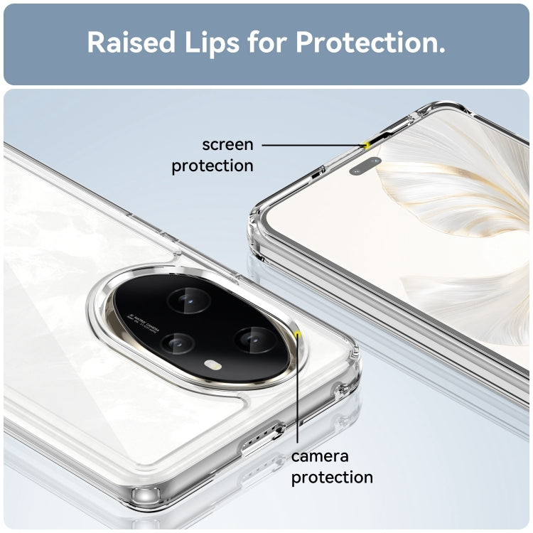 For Honor 100 Pro Colorful Series Acrylic Hybrid TPU Phone Case(Transparent) - Honor Cases by PMC TechLife | Online Shopping South Africa | PMC TechLife | Buy Now Pay Later Mobicred