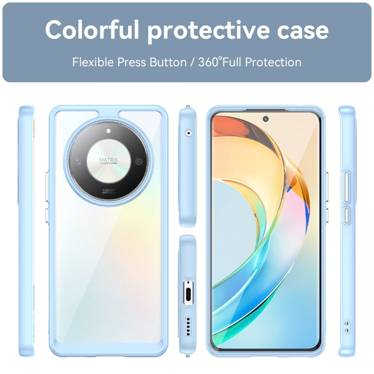 For Honor Magic6 Lite 5G Colorful Series Acrylic Hybrid TPU Phone Case(Blue) - Honor Cases by PMC TechLife | Online Shopping South Africa | PMC TechLife | Buy Now Pay Later Mobicred