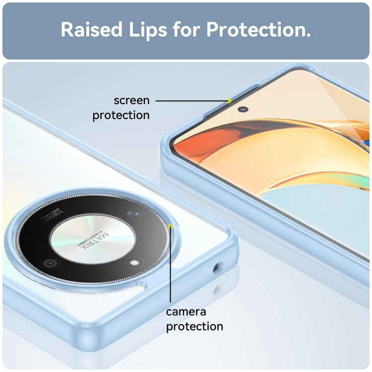 For Honor Magic6 Lite 5G Colorful Series Acrylic Hybrid TPU Phone Case(Blue) - Honor Cases by PMC TechLife | Online Shopping South Africa | PMC TechLife | Buy Now Pay Later Mobicred