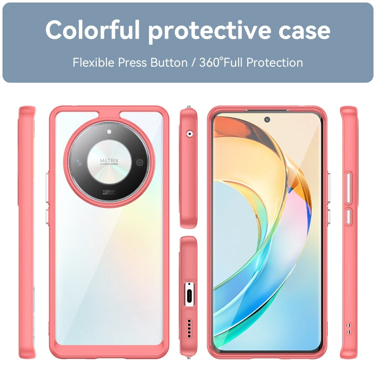 For Honor Magic6 Lite 5G Colorful Series Acrylic Hybrid TPU Phone Case(Red) - Honor Cases by PMC TechLife | Online Shopping South Africa | PMC TechLife | Buy Now Pay Later Mobicred