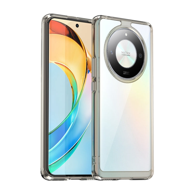 For Honor Magic6 Lite 5G Colorful Series Acrylic Hybrid TPU Phone Case(Transparent Grey) - Honor Cases by PMC TechLife | Online Shopping South Africa | PMC TechLife | Buy Now Pay Later Mobicred
