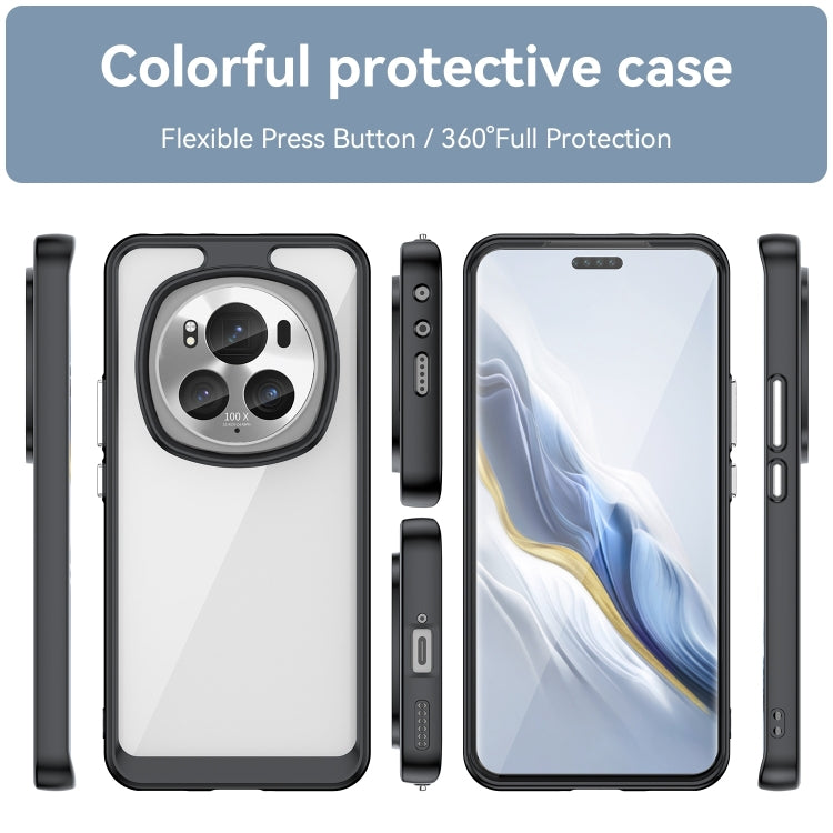 For Honor Magic6 Pro 5G Colorful Series Acrylic Hybrid TPU Phone Case(Black) - Honor Cases by PMC TechLife | Online Shopping South Africa | PMC TechLife | Buy Now Pay Later Mobicred