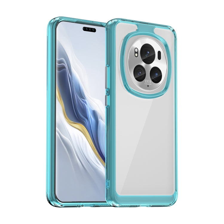 For Honor Magic6 Pro 5G Colorful Series Acrylic Hybrid TPU Phone Case(Transparent Blue) - Honor Cases by PMC TechLife | Online Shopping South Africa | PMC TechLife | Buy Now Pay Later Mobicred