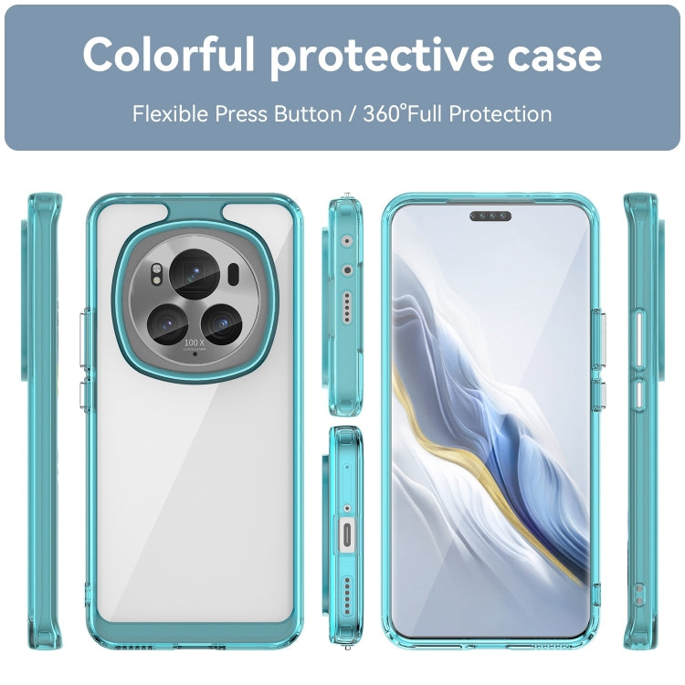 For Honor Magic6 Pro 5G Colorful Series Acrylic Hybrid TPU Phone Case(Transparent Blue) - Honor Cases by PMC TechLife | Online Shopping South Africa | PMC TechLife | Buy Now Pay Later Mobicred