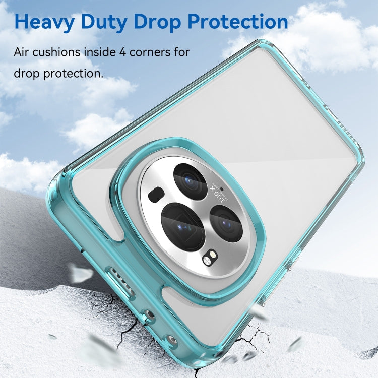 For Honor Magic6 Pro 5G Colorful Series Acrylic Hybrid TPU Phone Case(Transparent Blue) - Honor Cases by PMC TechLife | Online Shopping South Africa | PMC TechLife | Buy Now Pay Later Mobicred