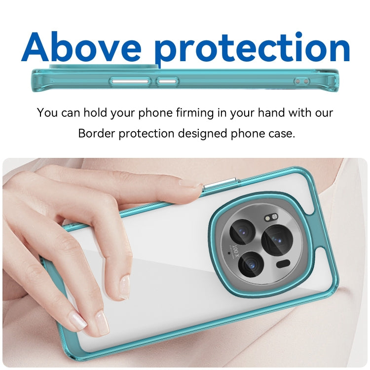 For Honor Magic6 Pro 5G Colorful Series Acrylic Hybrid TPU Phone Case(Transparent Blue) - Honor Cases by PMC TechLife | Online Shopping South Africa | PMC TechLife | Buy Now Pay Later Mobicred