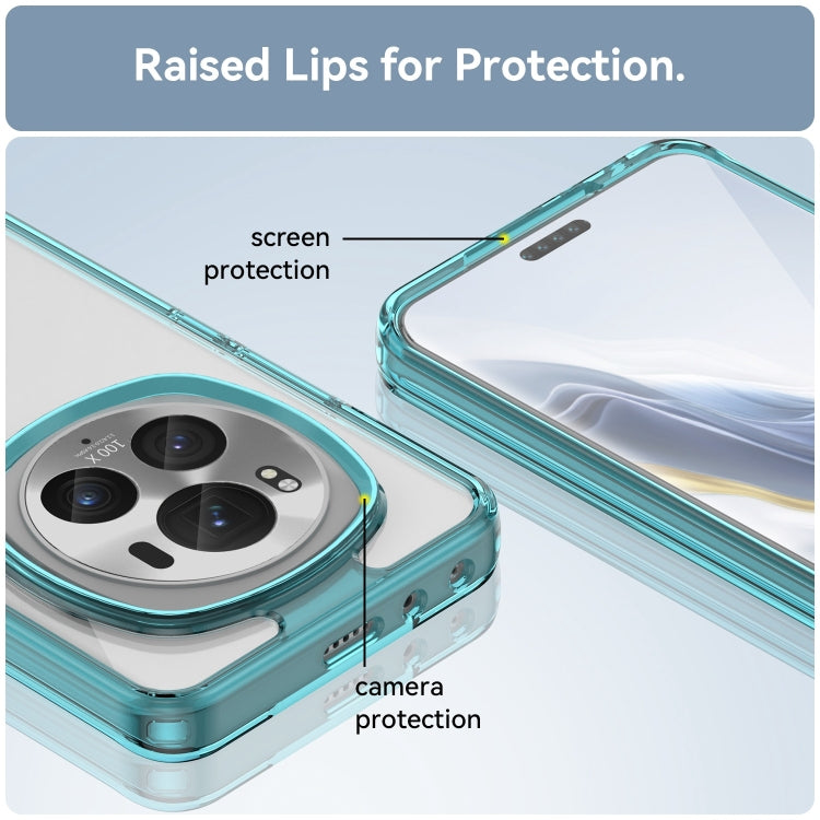 For Honor Magic6 Pro 5G Colorful Series Acrylic Hybrid TPU Phone Case(Transparent Blue) - Honor Cases by PMC TechLife | Online Shopping South Africa | PMC TechLife | Buy Now Pay Later Mobicred