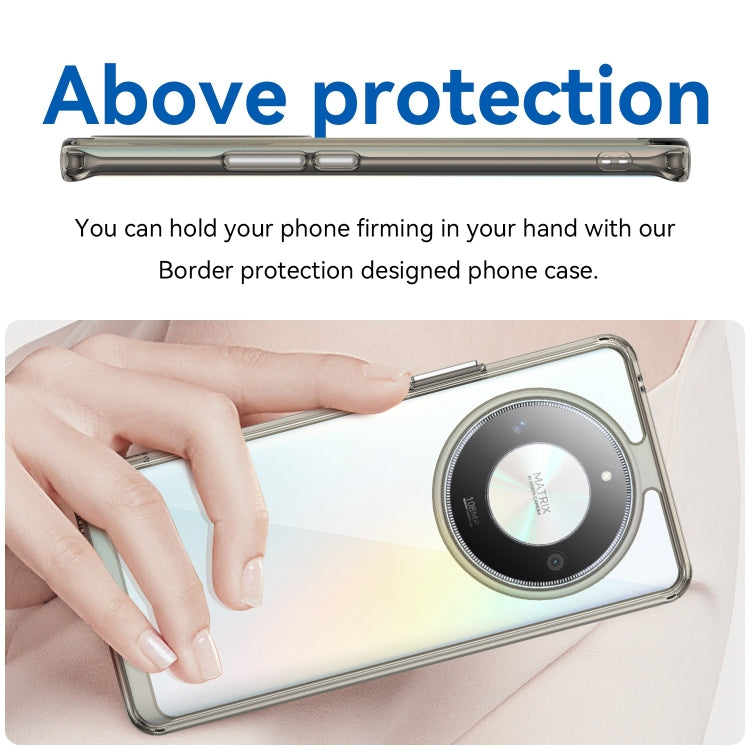 For Honor X9b Colorful Series Acrylic Hybrid TPU Phone Case(Transparent Grey) - Honor Cases by PMC TechLife | Online Shopping South Africa | PMC TechLife | Buy Now Pay Later Mobicred