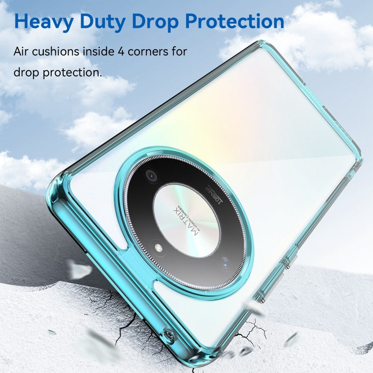 For Honor X9b Colorful Series Acrylic Hybrid TPU Phone Case(Transparent Blue) - Honor Cases by PMC TechLife | Online Shopping South Africa | PMC TechLife | Buy Now Pay Later Mobicred
